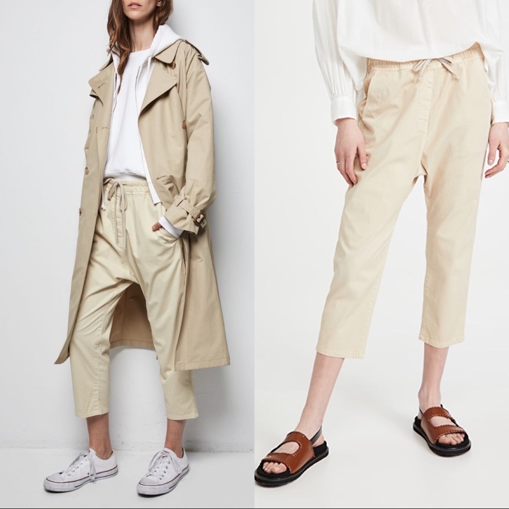 Nili Lotan Casablanca High Waist Crop Drawstring Pants XS